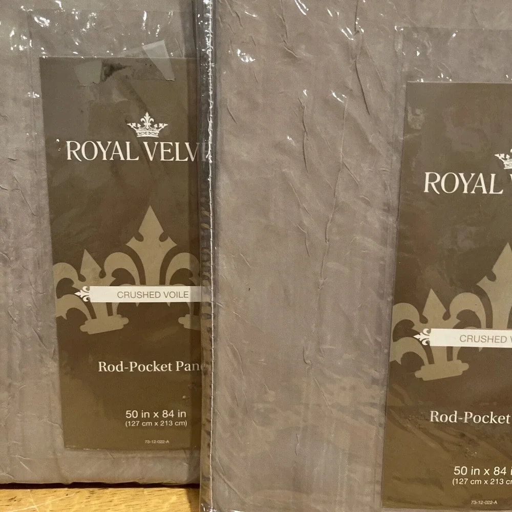 2 JCP Royal Velvet Crushed Voile Rod-Pocket Sheer Panels 50